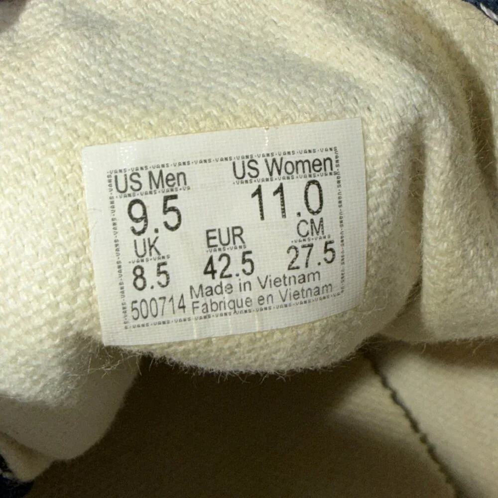 Vans OG Style 36 Blue Beige Men 9.5 Women 11 Skate Shoes Sneakers Retro - Picture 9 of 11